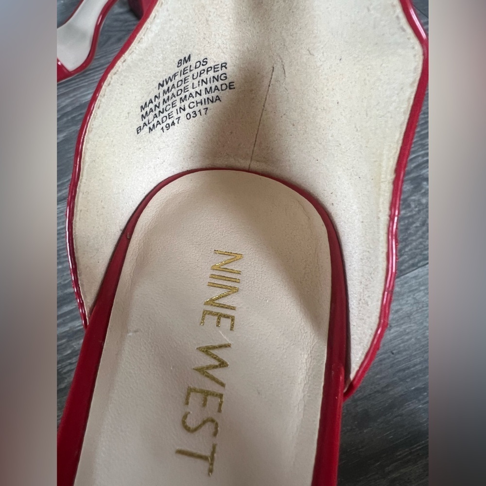 Nine West Fields Block Heeled Sandal In Rare Pate… - image 8